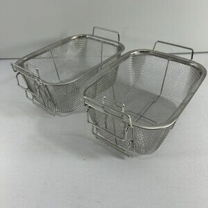 Lot 2 Fry Steamer Baskets Stainless Steel French Fries Potato Chips Strainer